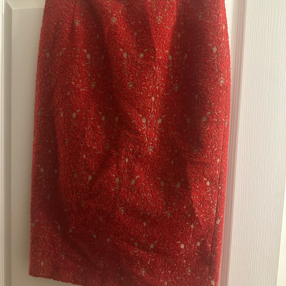 Tory Burch Vibrant Red Pencil Skirt